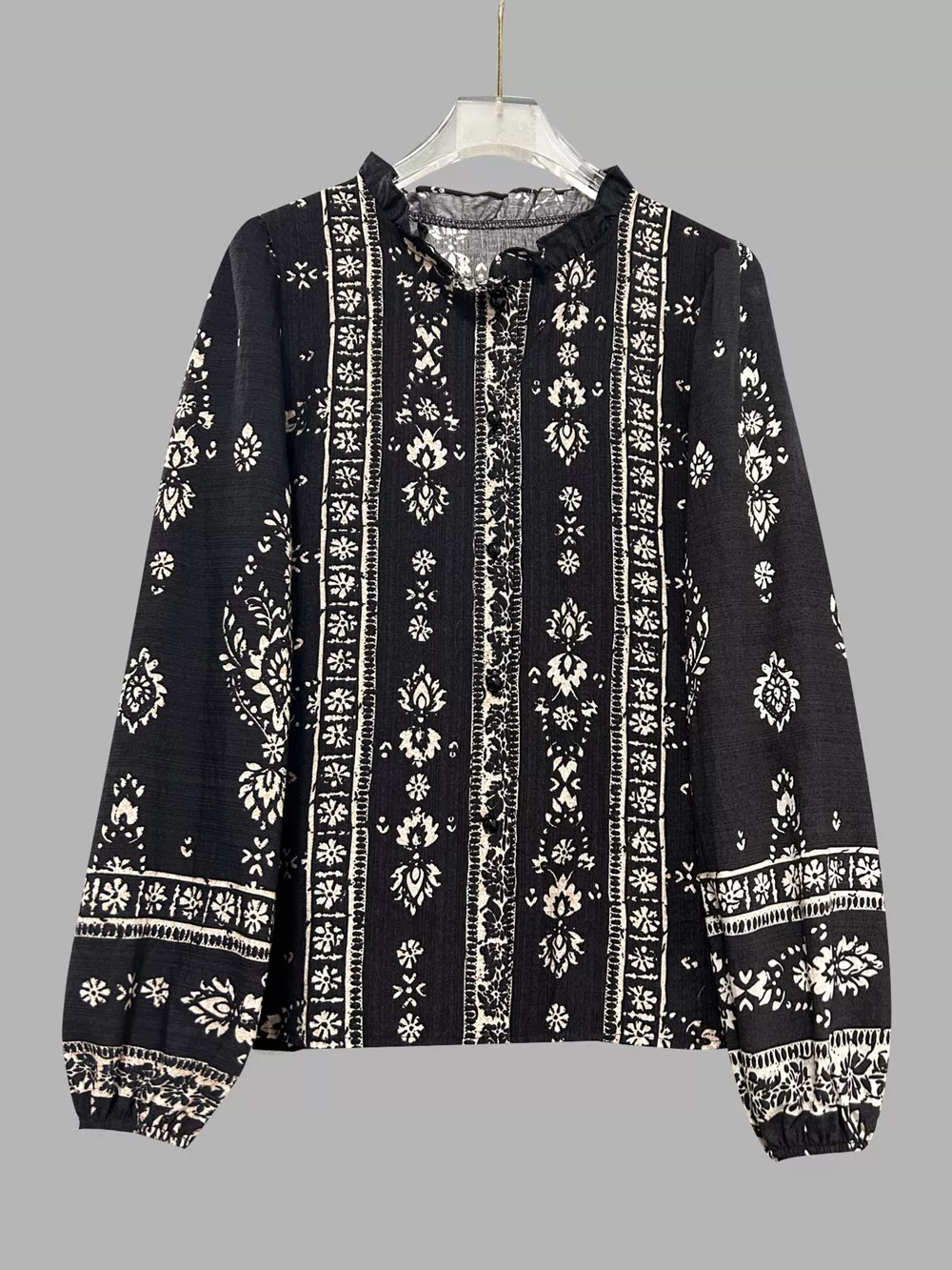 Printed Long Sleeve Blouse, image 9