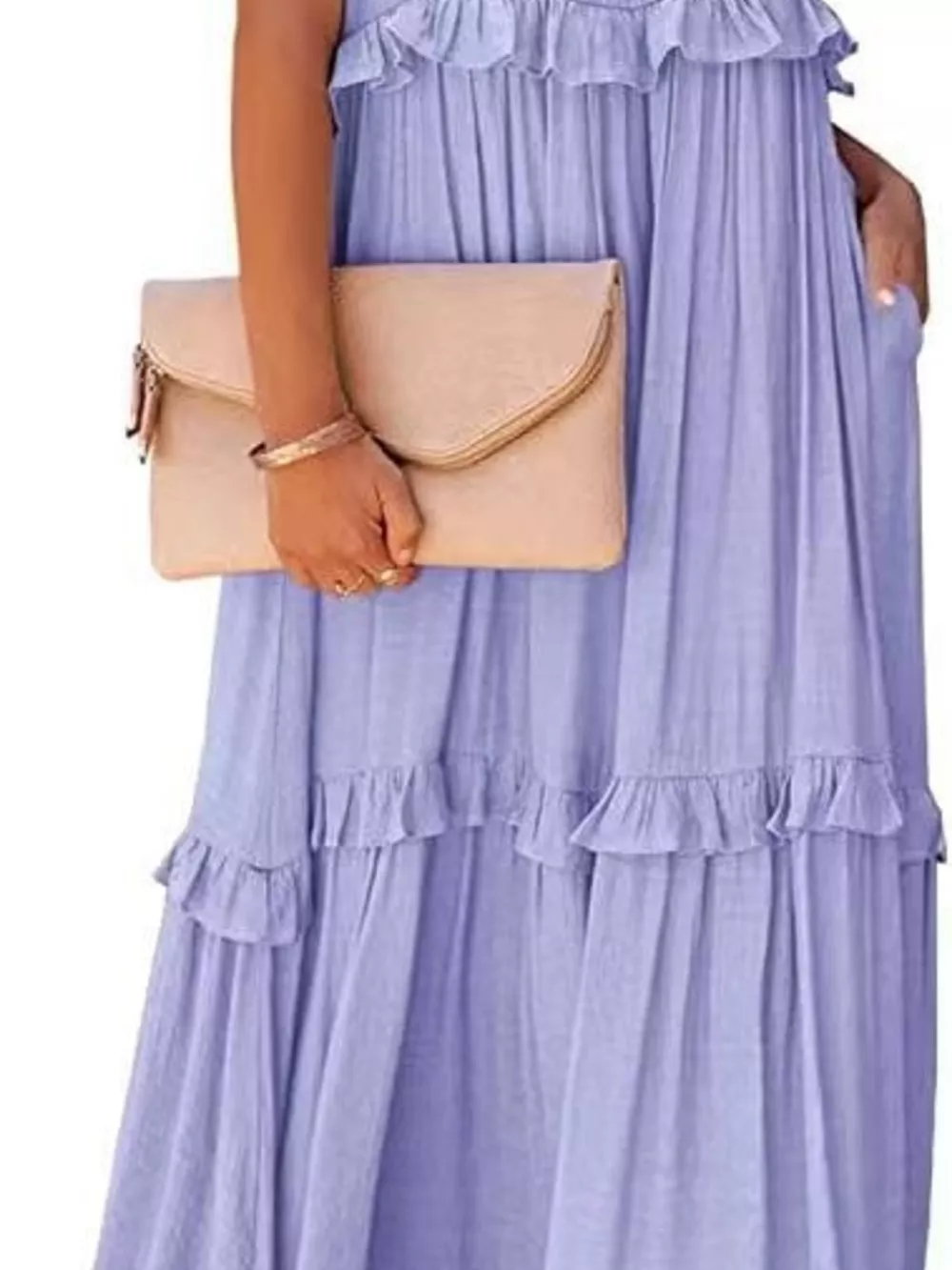 Ruffled Tiered Sleeveless Maxi Dress, image 19