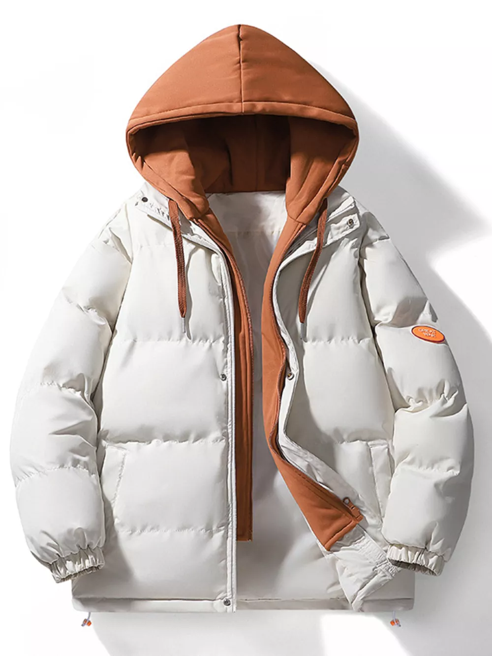 Men's Plus Size Hooded Padded Puffer Jacket, image 3