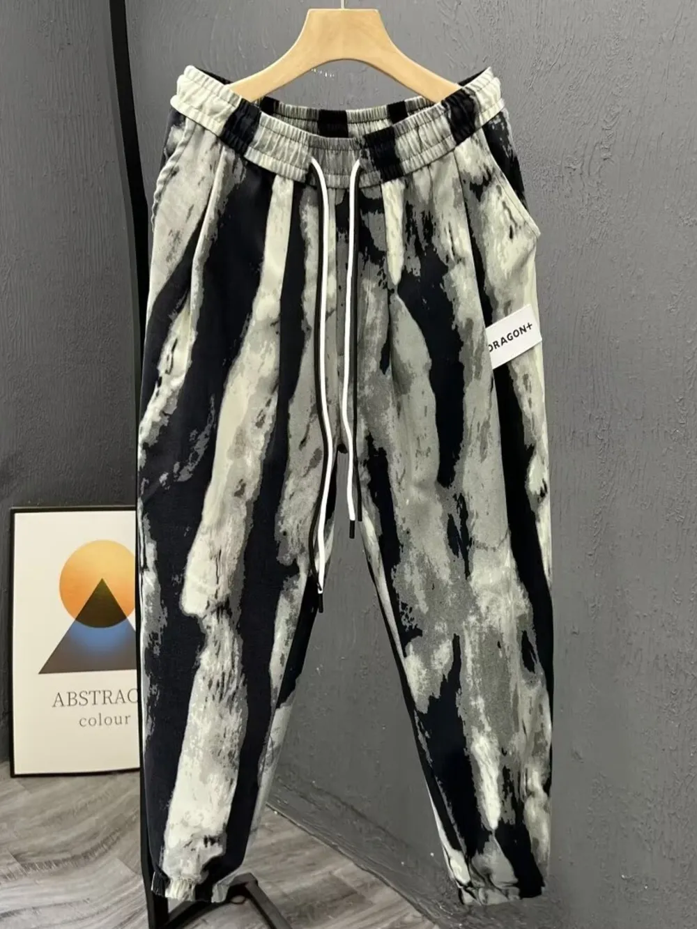 Men's Plus Size Drawstring Pocketed Joggers
