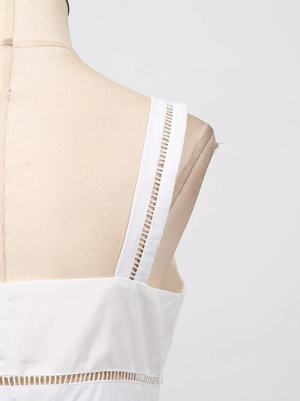 Sleeveless Eyelet Embroidered Button-Down Midi Dress, image 9
