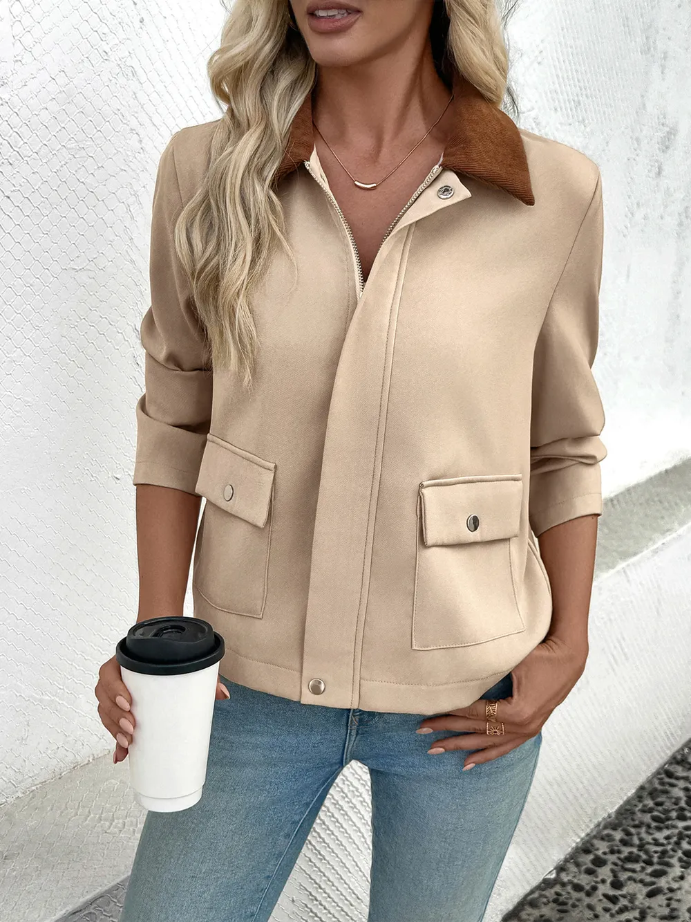 Zip Up Long Sleeve Jacket, image 8