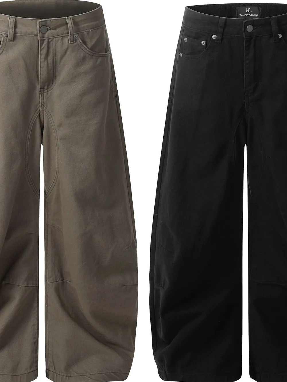 Men's Wide Leg Washed Jeans, image 5