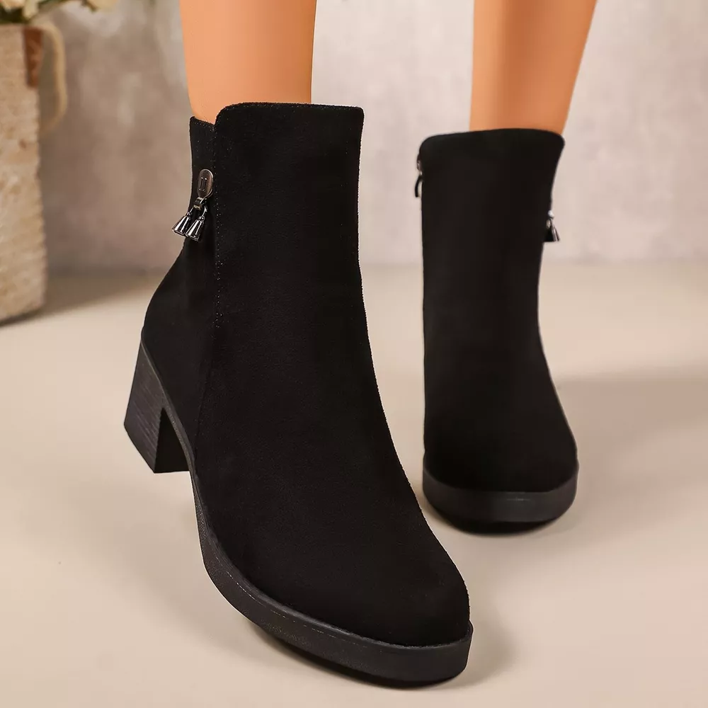 Point Toe Block Heels Boots, image 2