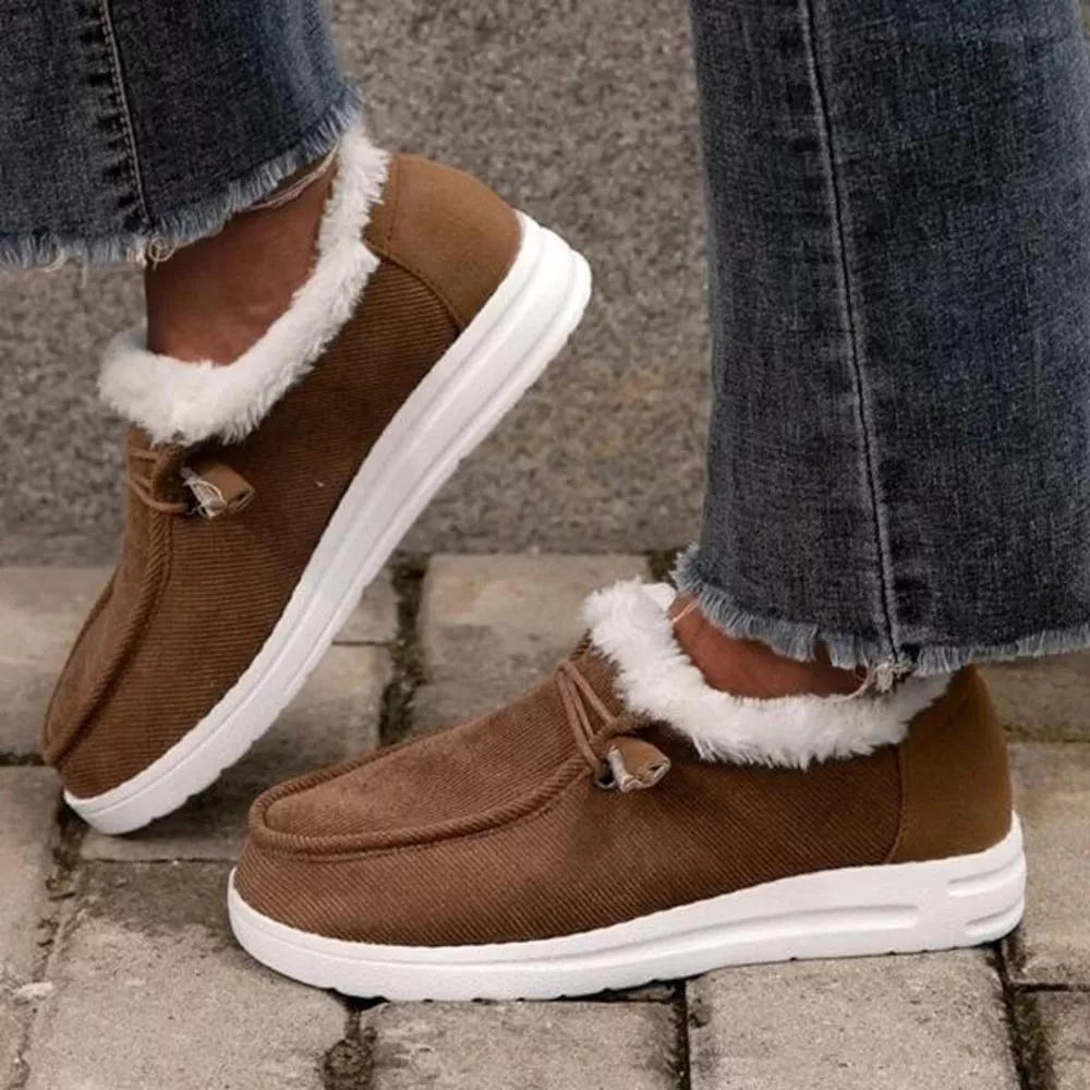 Fuzzy Lined Corduroy Slip-Ons, image 7