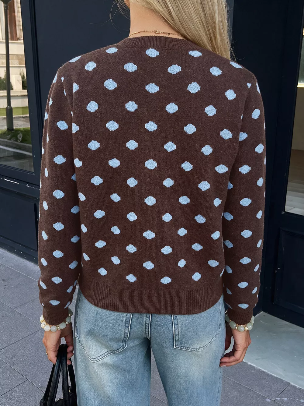 Polka Dot Button Up Cardigan, image 7