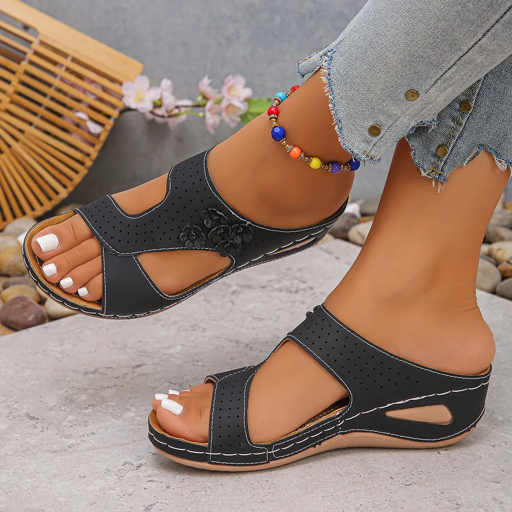 Open Toe Wedge Sandals, image 3