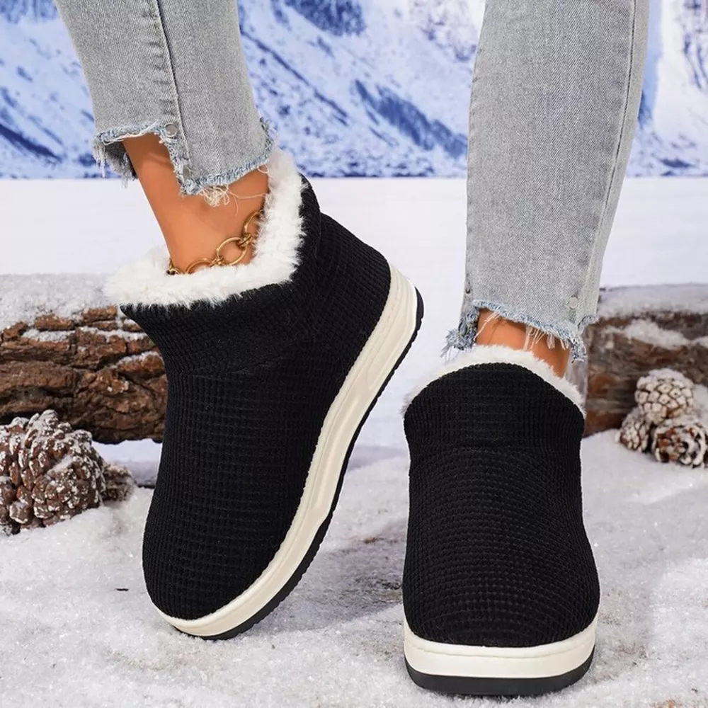 Cozy Knit Ankle Boots with Plush Lining, image 3