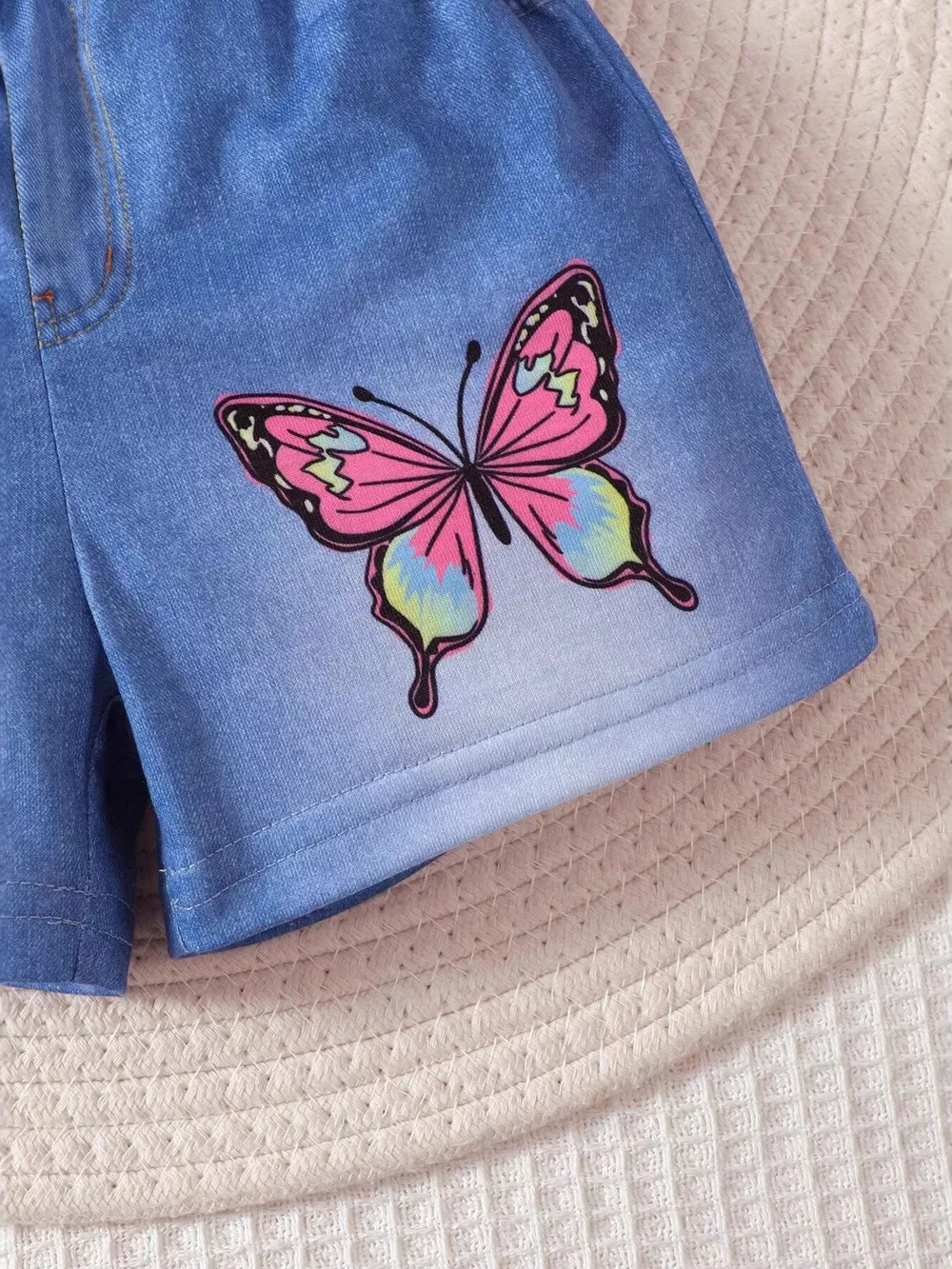Children's Ruffled Butterfly Tee and Shorts Set, image 4