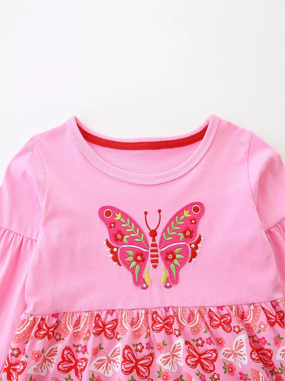 Children's Butterfly Long Sleeve Casual Dress, image 4