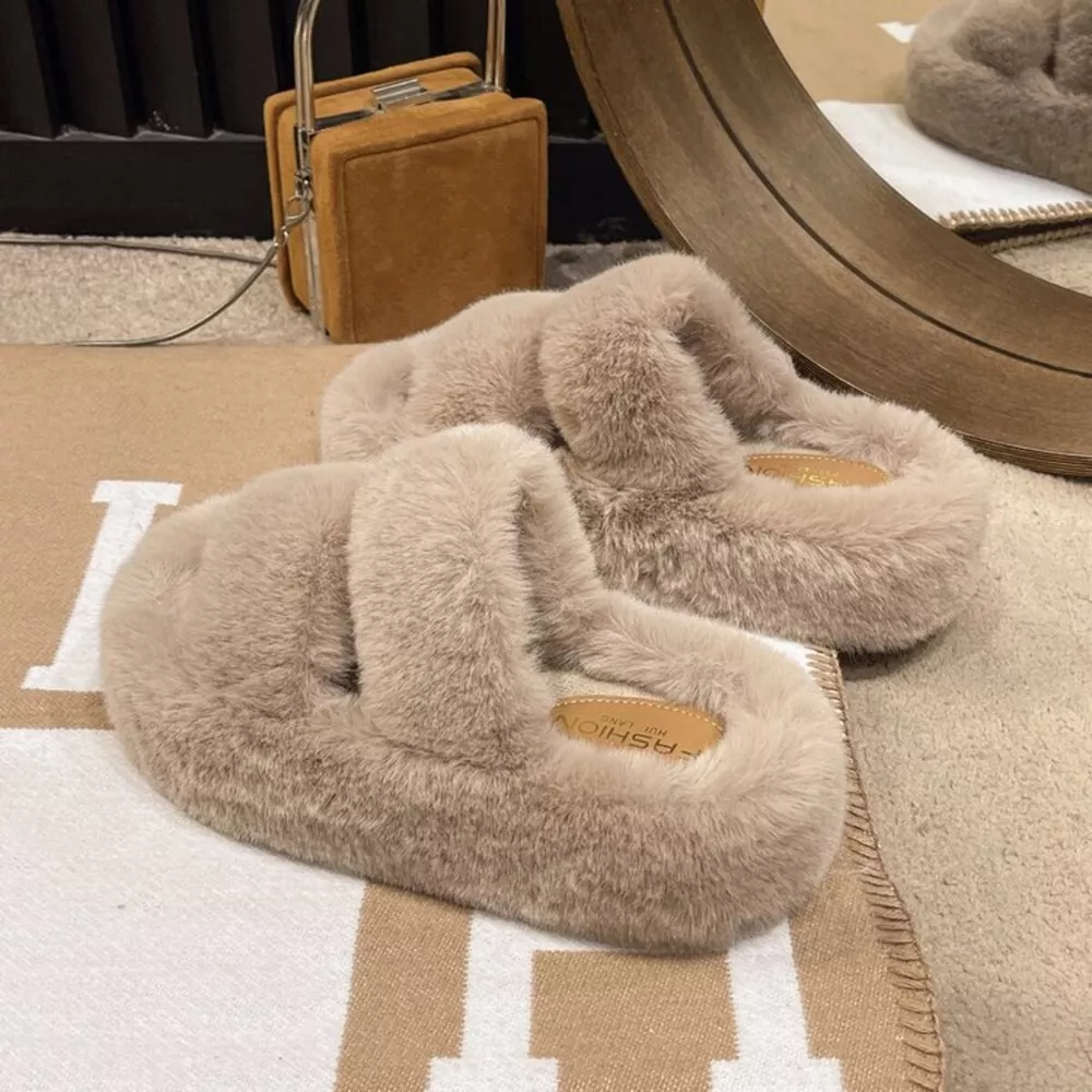 Fuzzy Open Toe Slippers, image 9