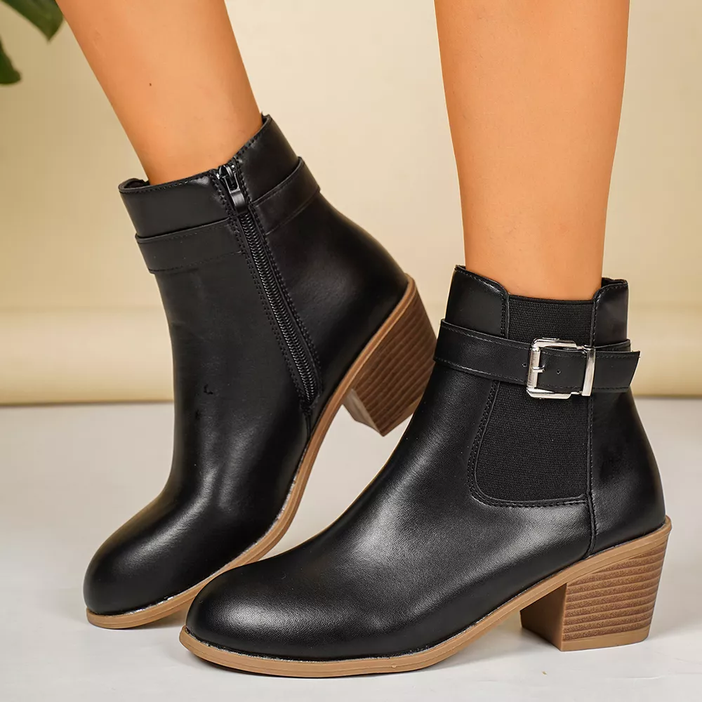 Point Toe Block Heels Boots, image 14