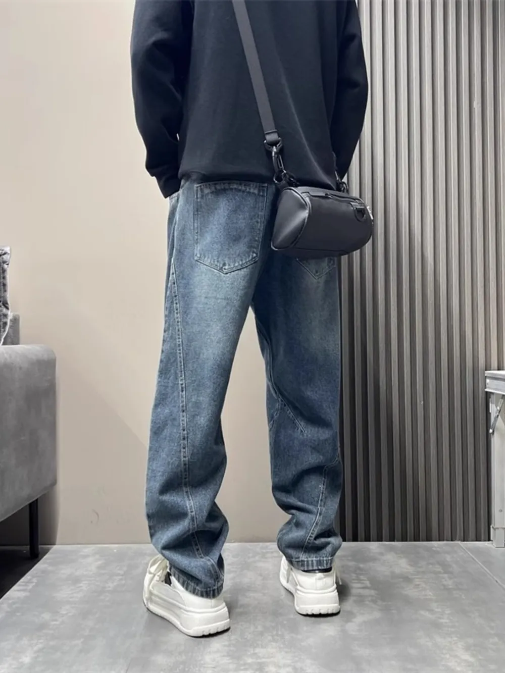 Men's Full Size Wash Loose Fit Jeans Plus Size, image 4