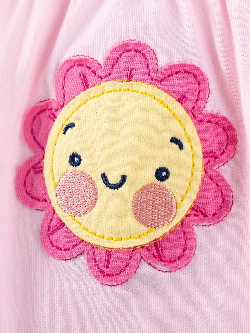 Children's Flower Appliqué Top & Rainbow Print Capri Set, image 4