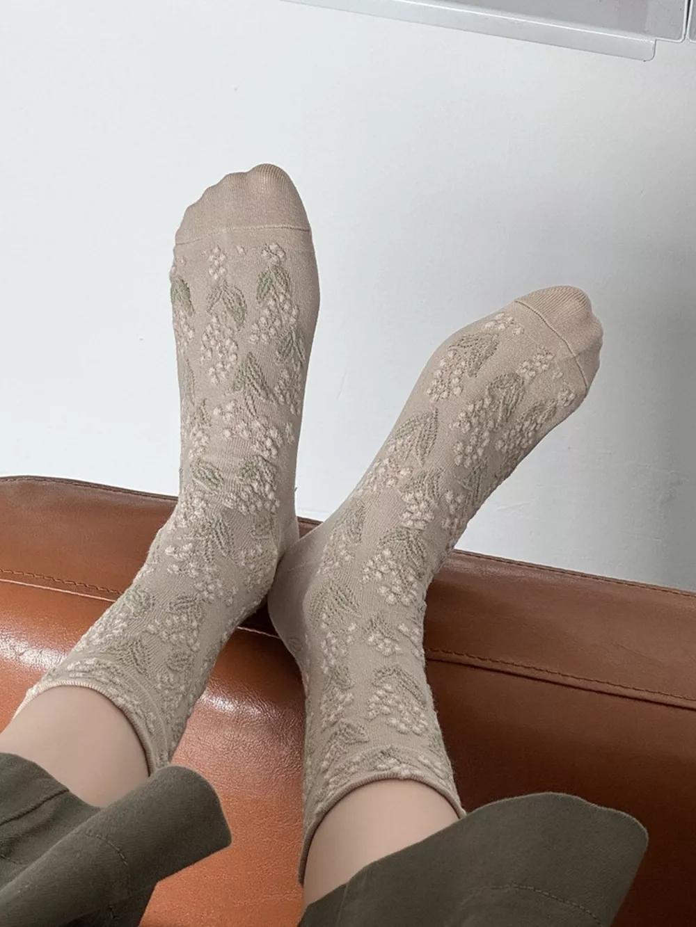 Vintage Textured Crew Socks, image 10