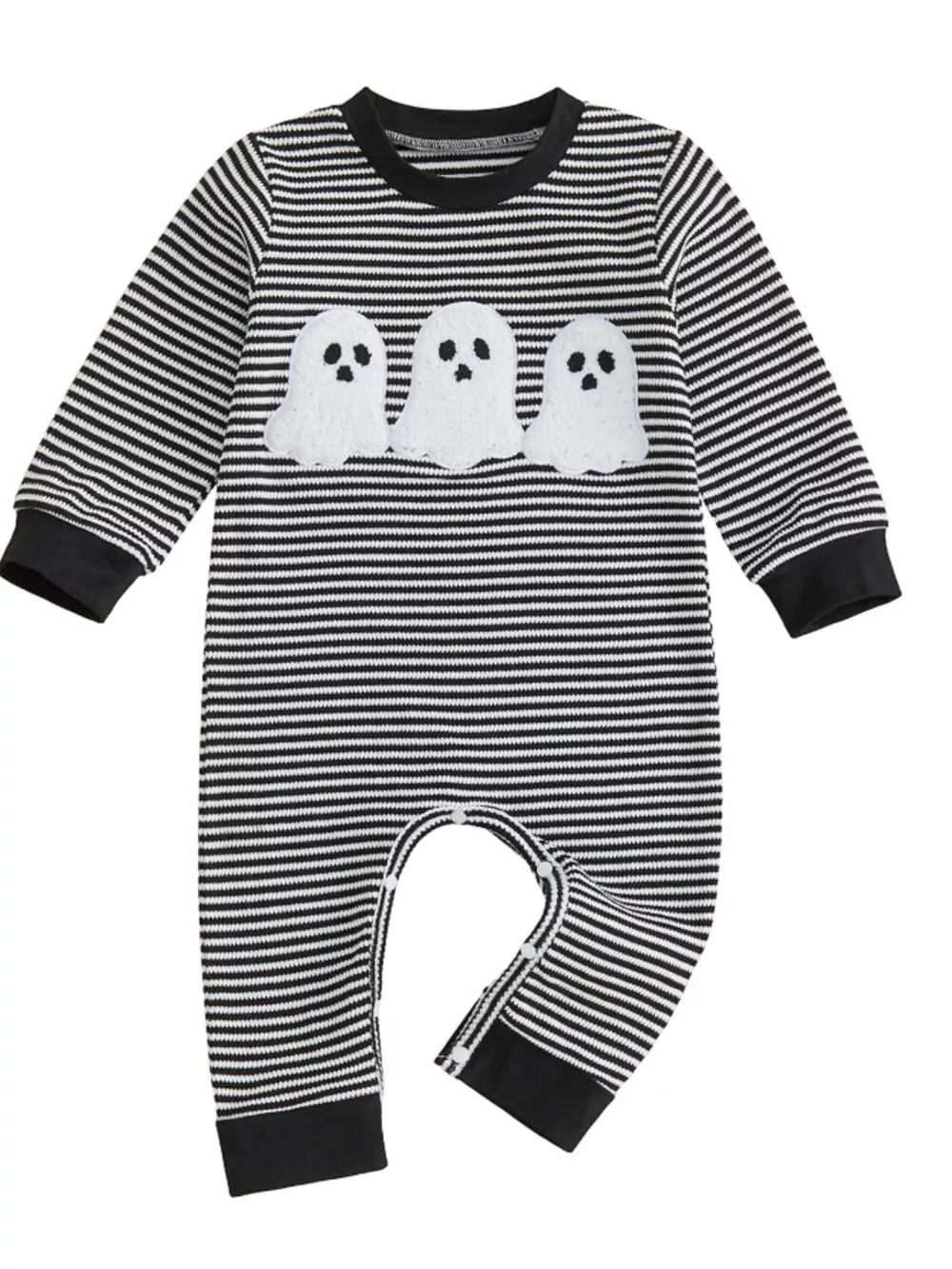 Children's Halloween Striped One-Piece Jumpsuit, image 4