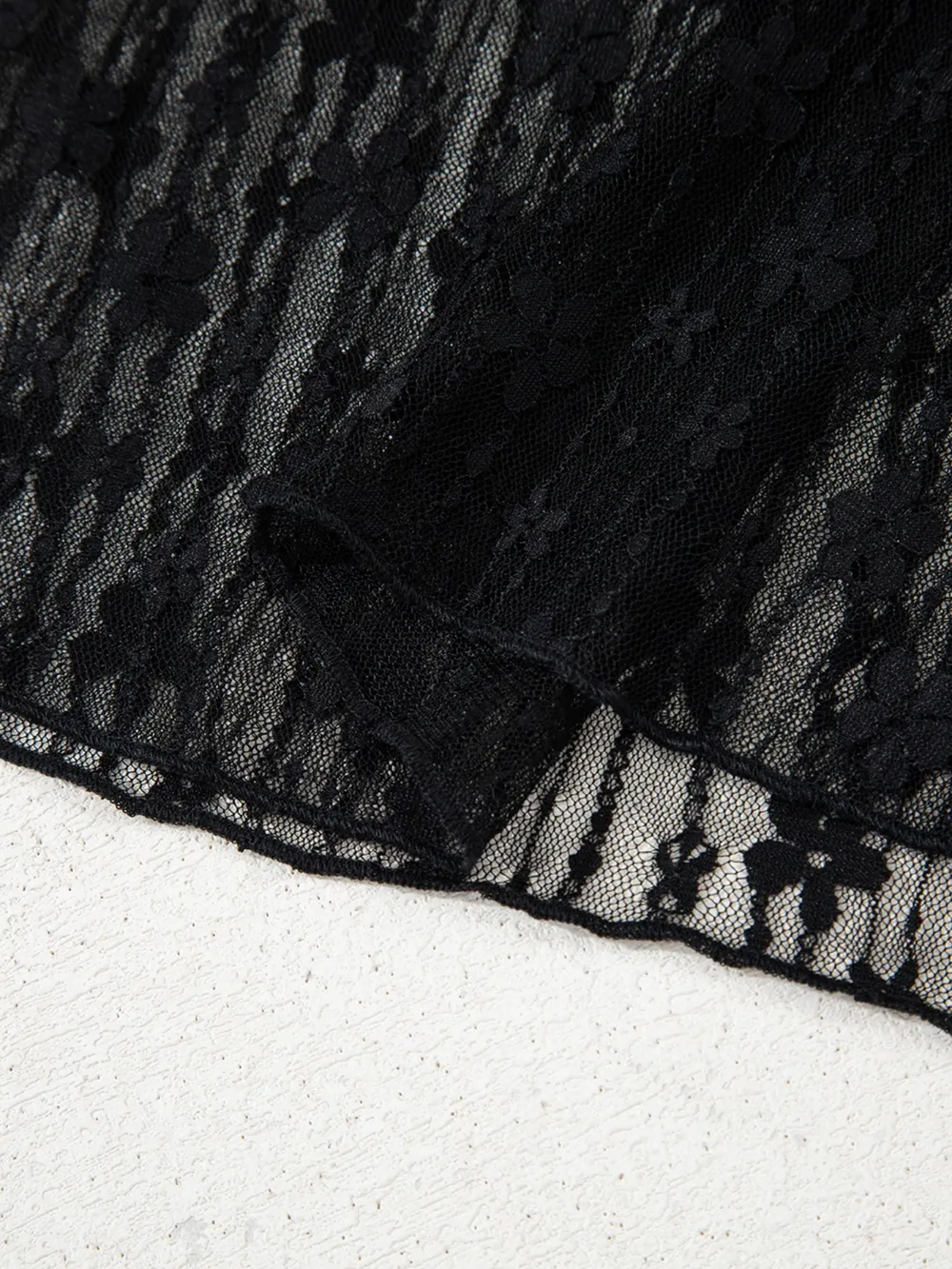 Lace See-Through Long Sleeve Blouse, image 4