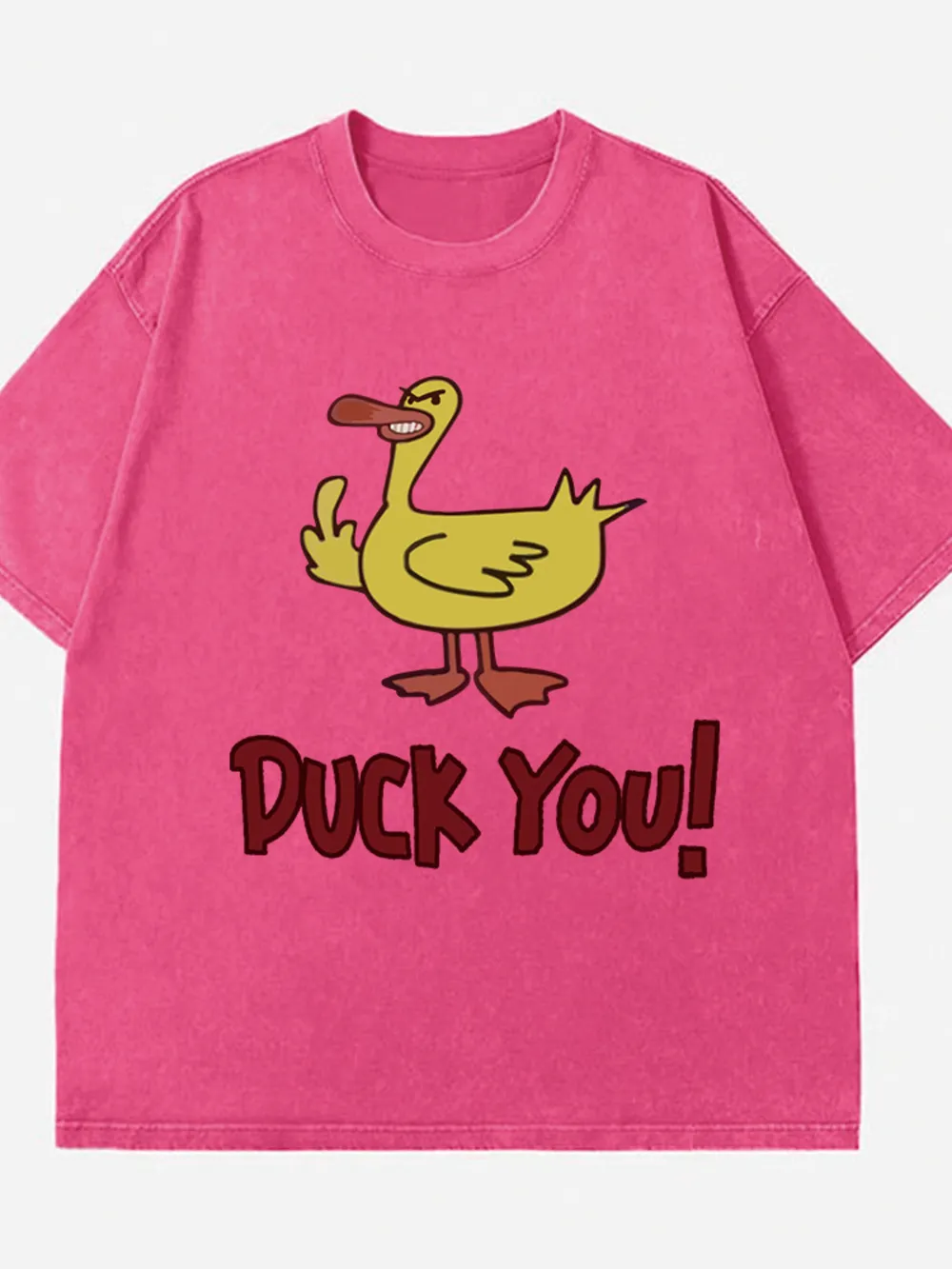 Duck Graphic Oversized Round Neck T-Shirt, image 6