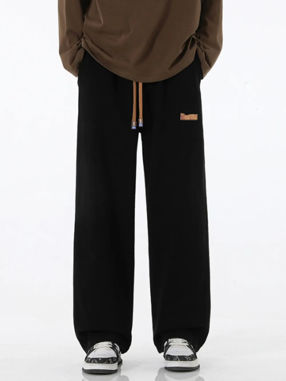 Men's Full Size Wide Leg Drawstring Jeans