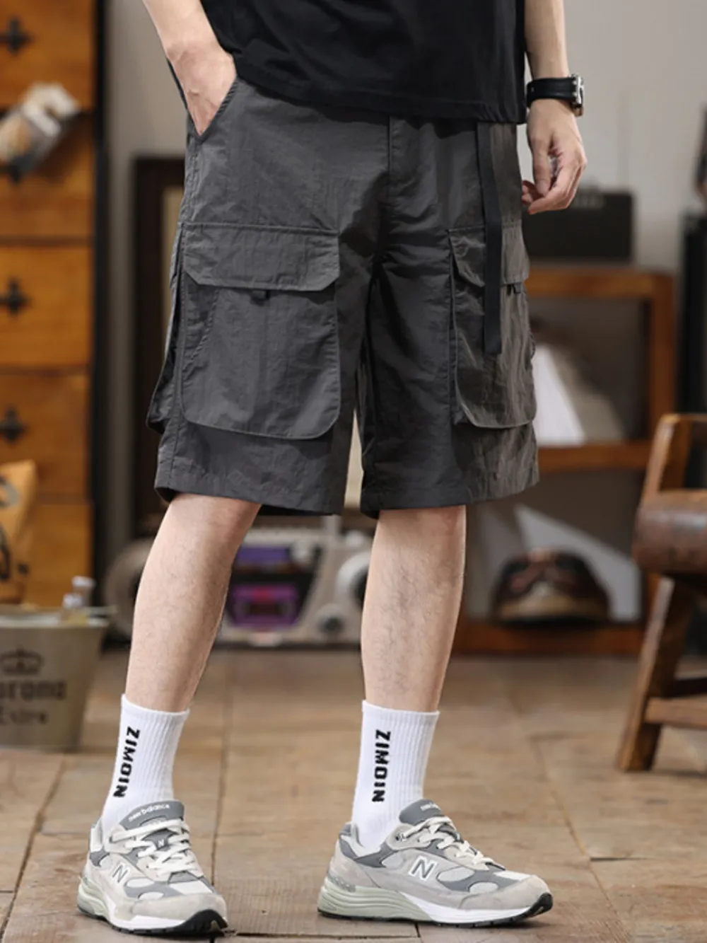 Men's Full Size Multi-Pocket Relaxed Fit Cargo Shorts Plus Size, image 2