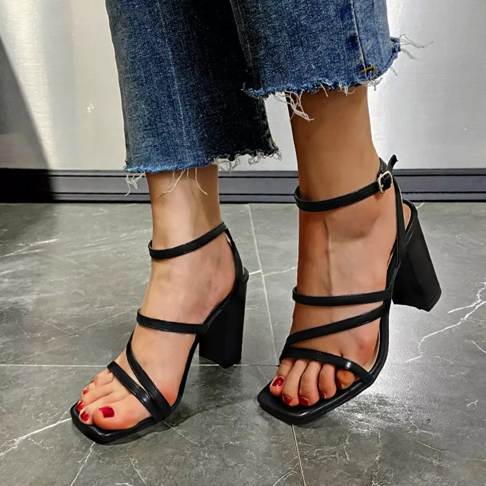 Open Toe Block Heels Sandals, image 3
