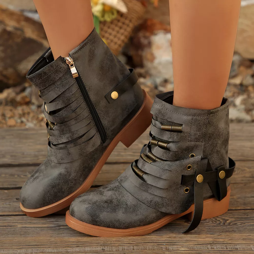 Strappy Buckle Ankle Boots, image 11