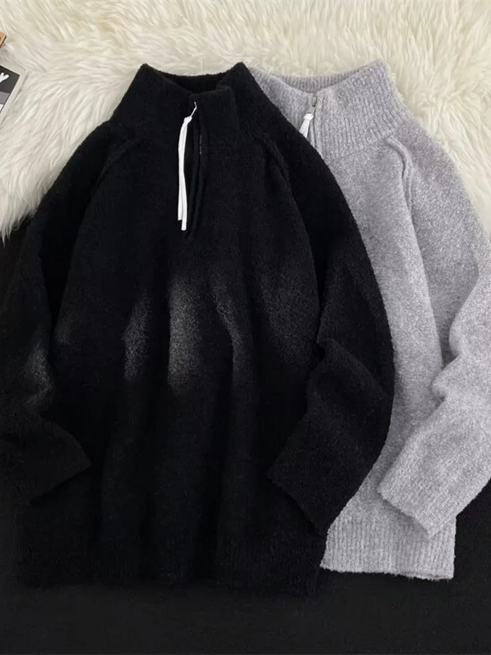 Men's Half-Zip High Neck Sweater, image 2