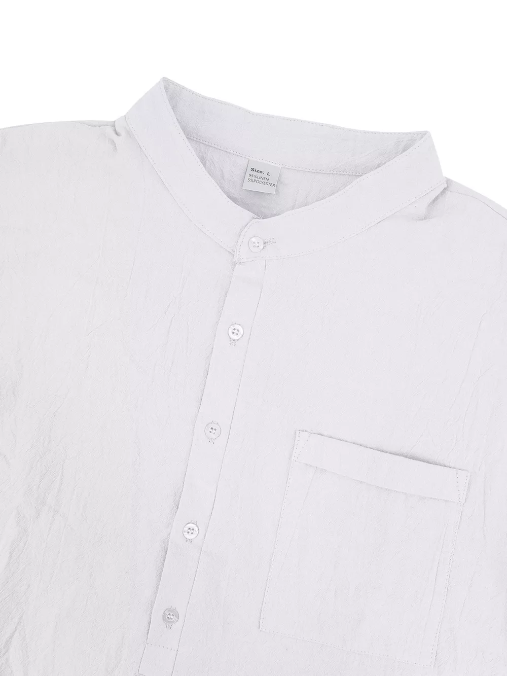 Men's Full Size Button Detail Long Sleeve Shirt Plus Size, image 20