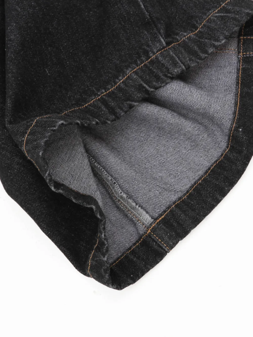 Men's Wide-Leg Denim Shorts with Plaid Accent, image 7