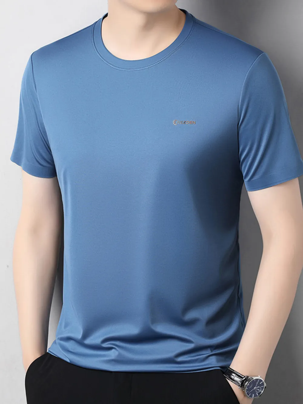 Men's Round Neck Short Sleeve T-Shirt, image 4