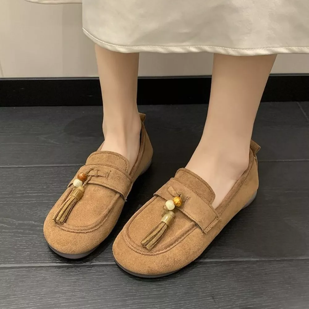 Tassel Round Toe Slip-Ons, image 2