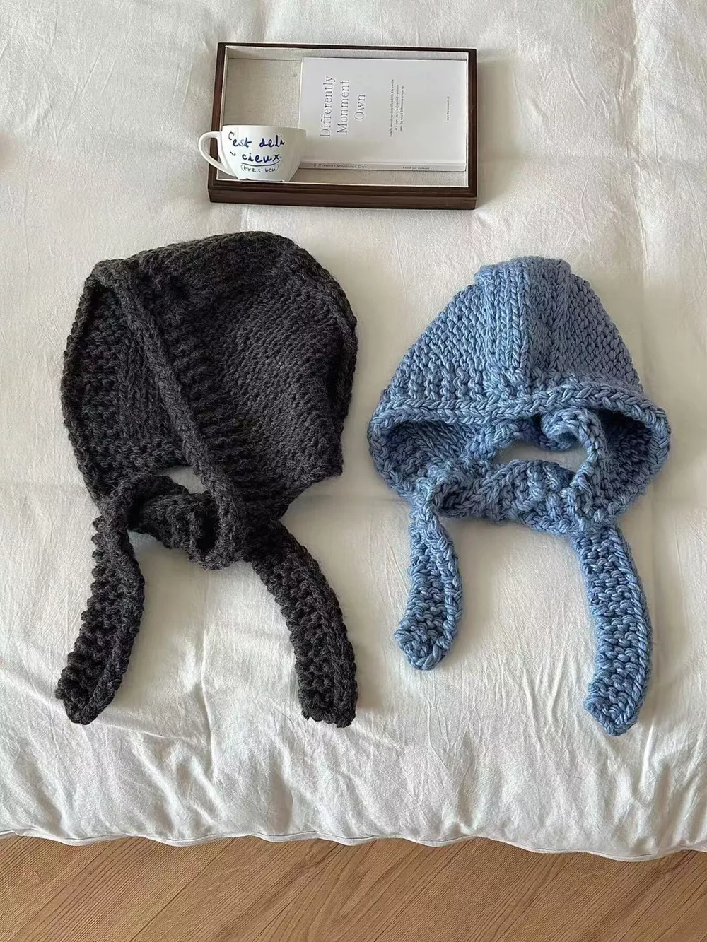 Knitted Earflap Beanie Hat, image 5