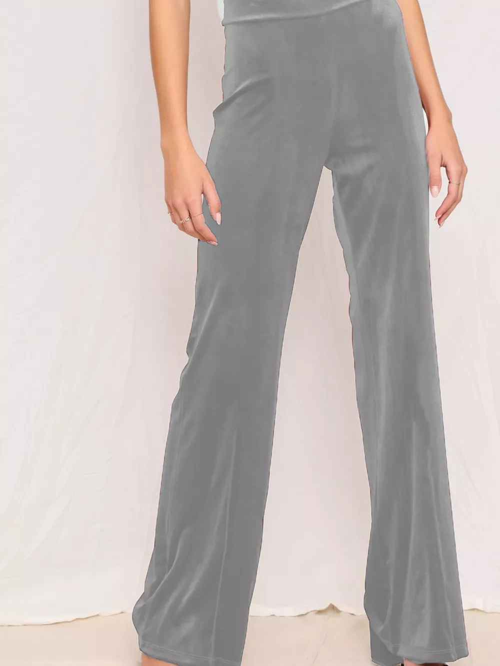 Full Size Velvet Wide Leg Pants Plus Size, image 10