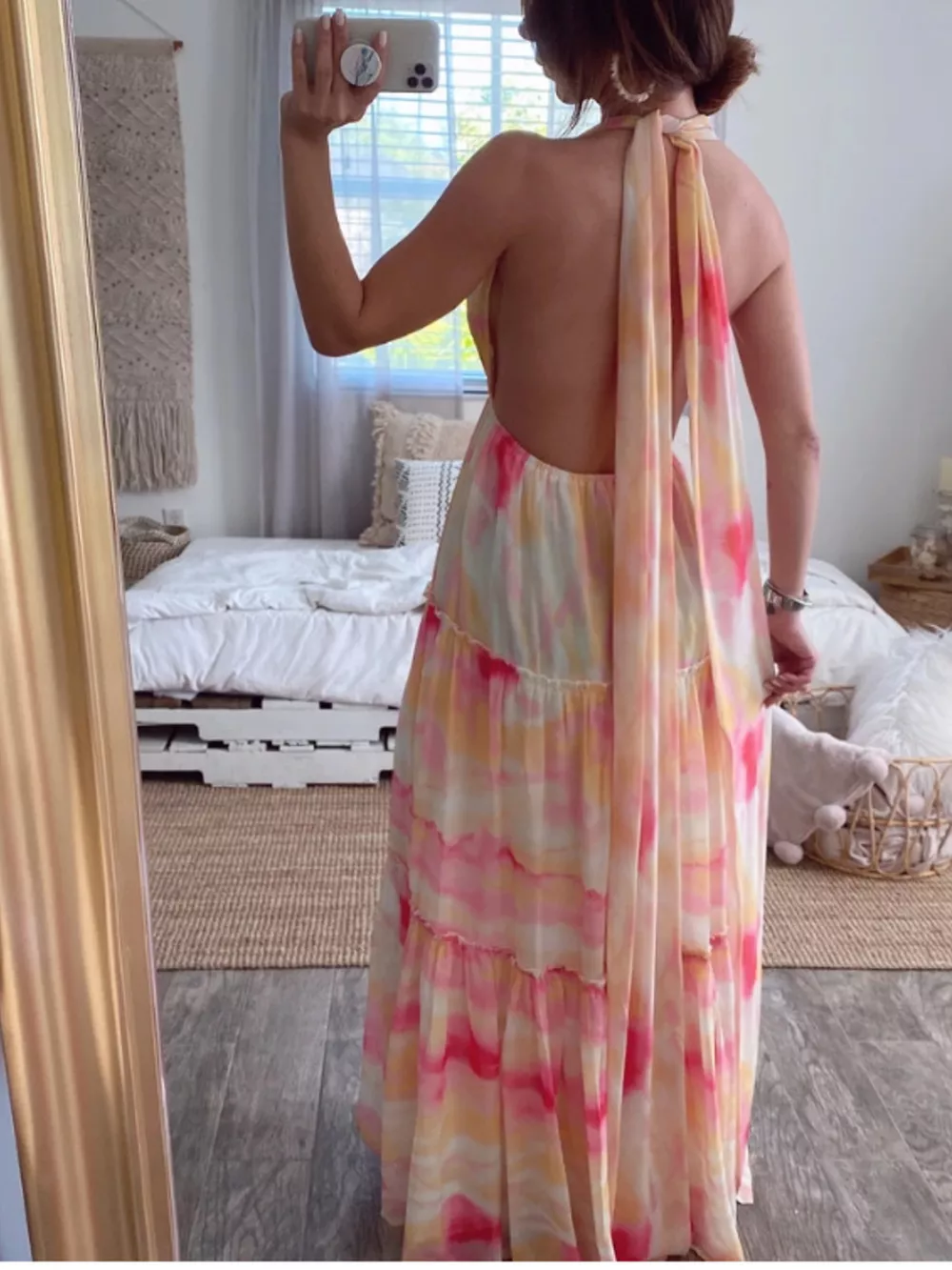 Tie-Dye Tiered Maxi Dress, image 5