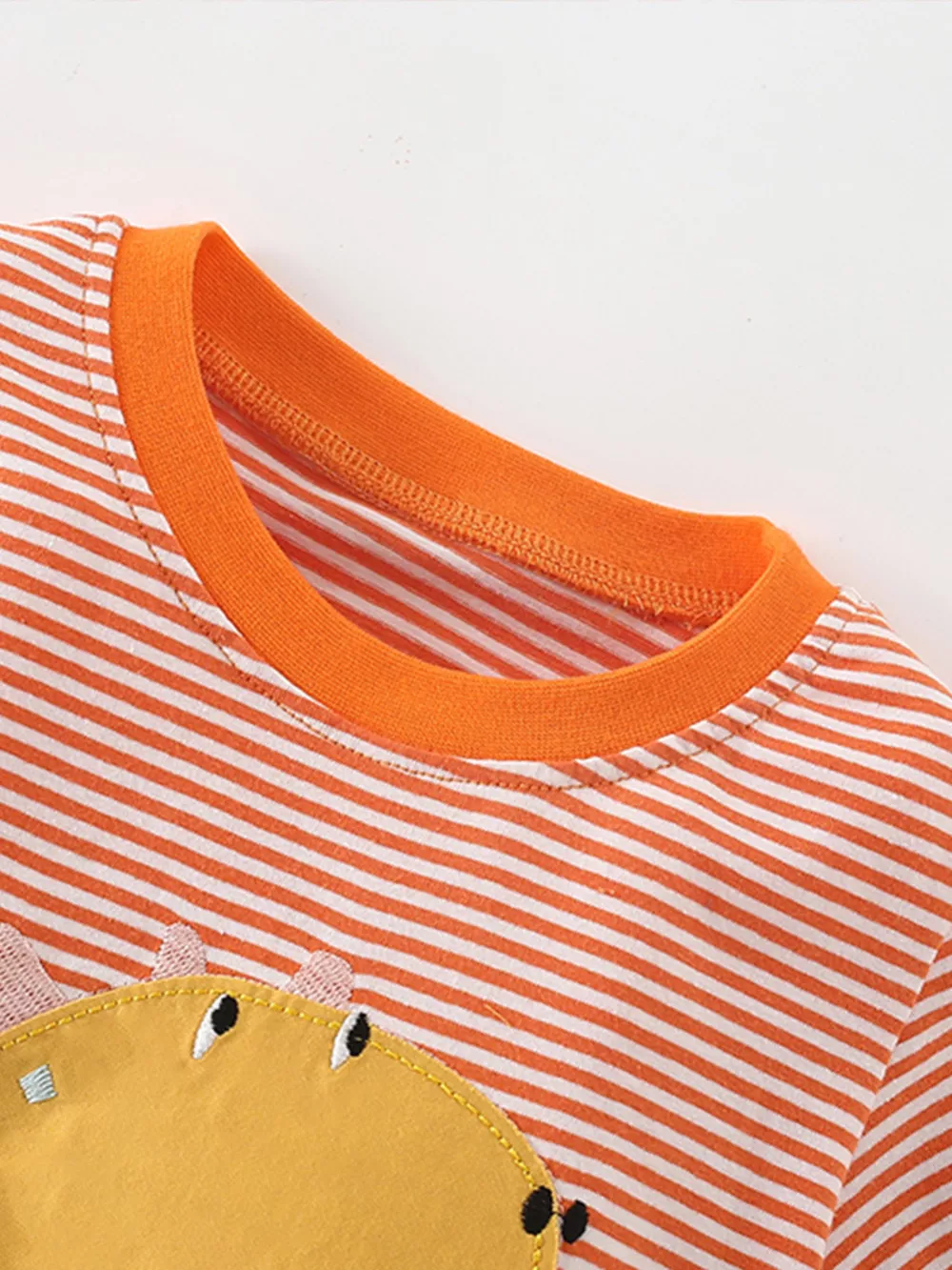 Children's Dinosaur Applique Striped T-Shirt, image 2