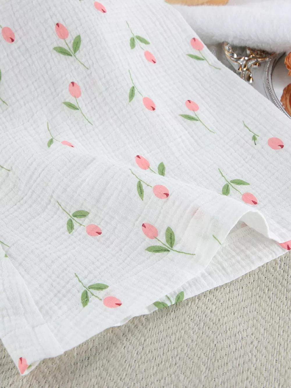 Floral Print Lightweight Lounge Nightgown, image 7