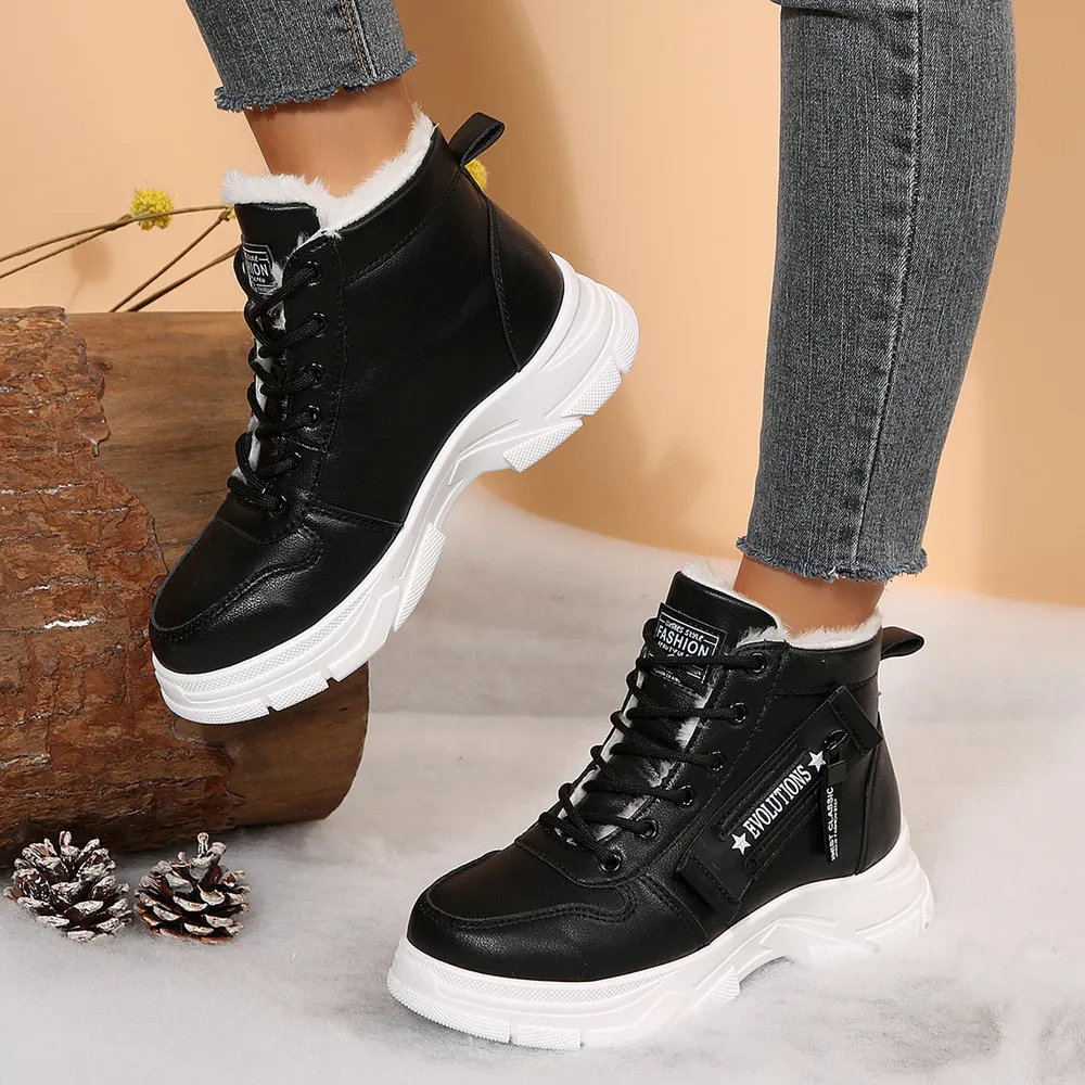 Premium Lace-Up Combat Boots with Fleece Line, image 11