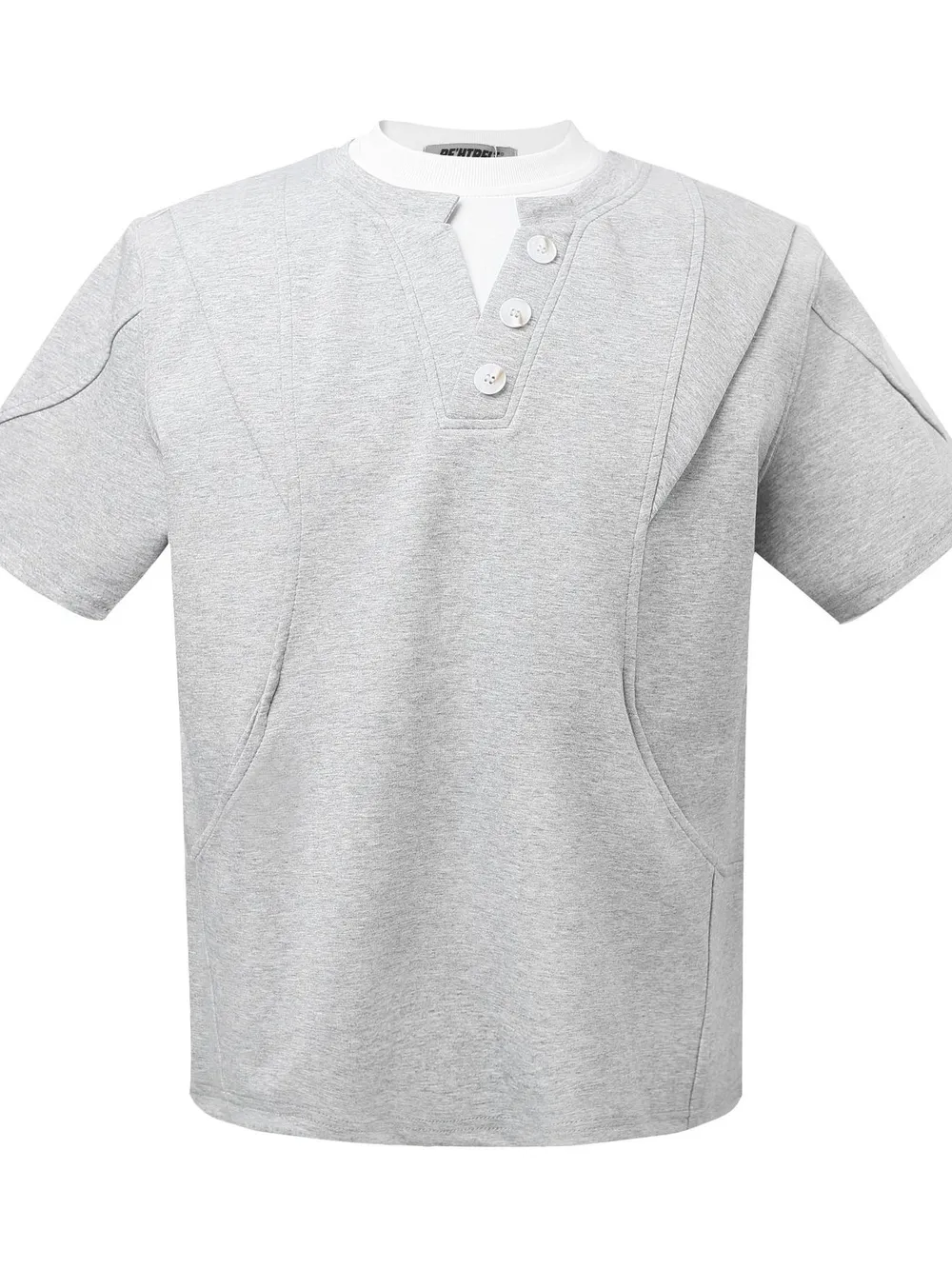 Men's Casual Henley Short Sleeve T-Shirt, image 3