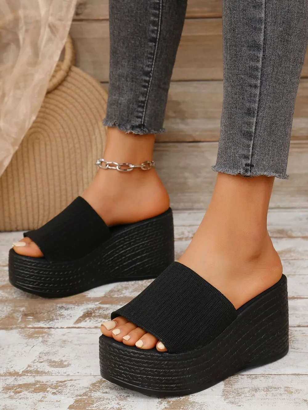 Open Toe Platform Wedge Sandals, image 5
