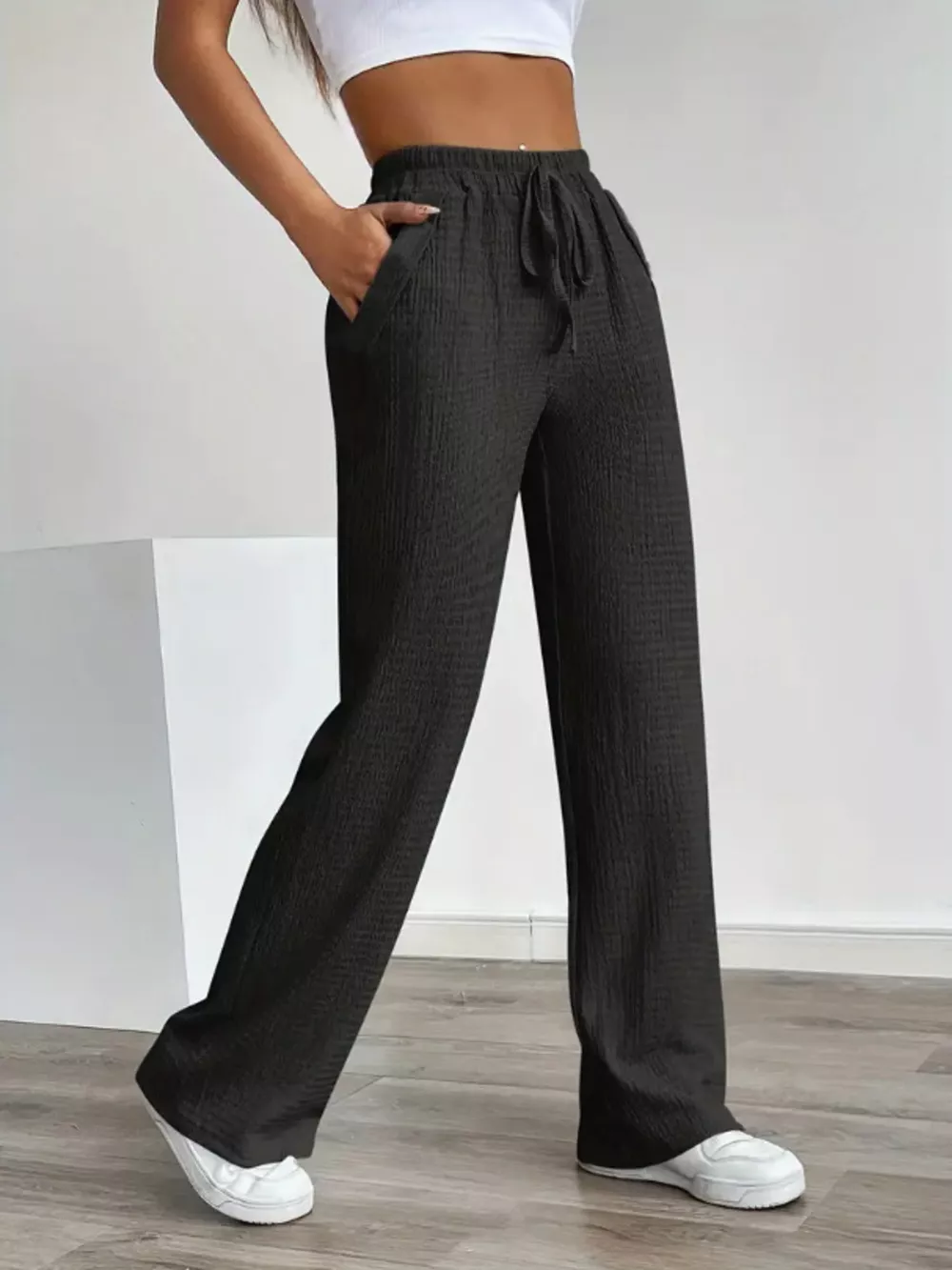 Texture Wide Leg Pants, image 5