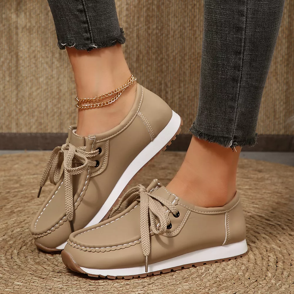 Round Toe Lace-Up Sneakers, image 6