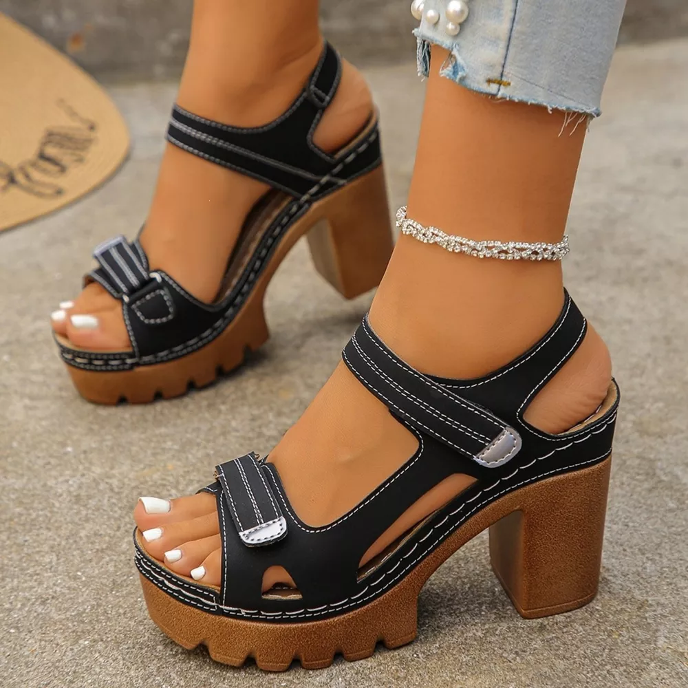 Open Toe Block Heels Sandals, image 10
