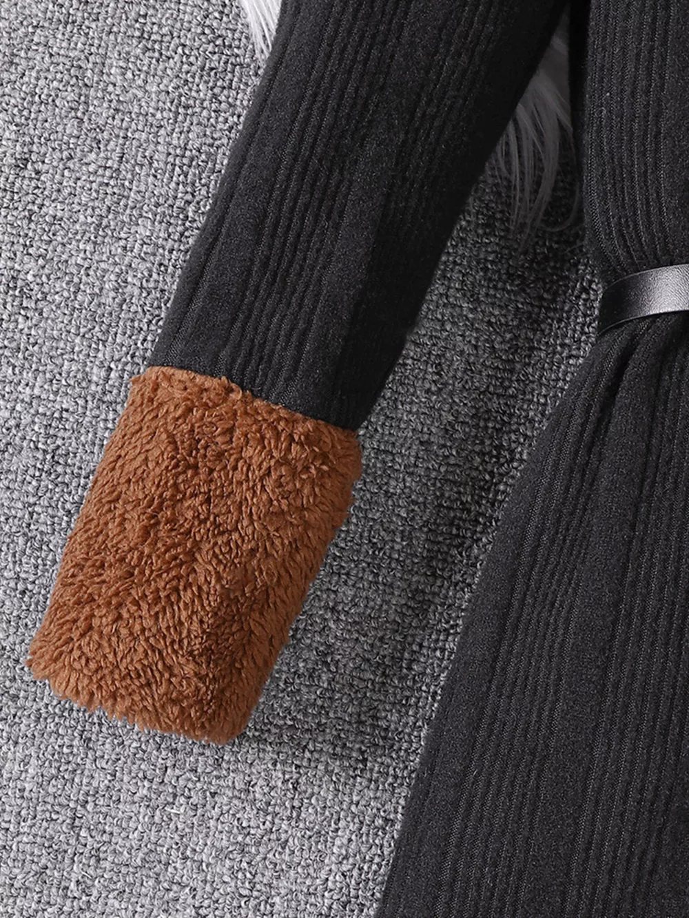Children's Ribbed Knit Long Sleeve Dress, image 8