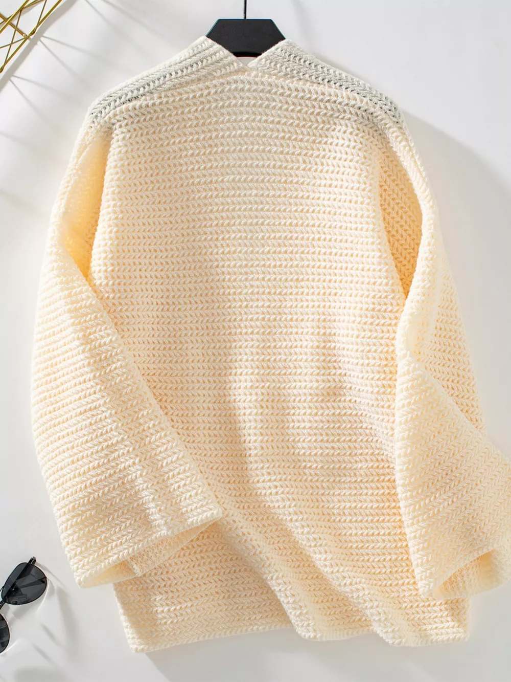Cozy Knit Open Front Cardigan, image 6