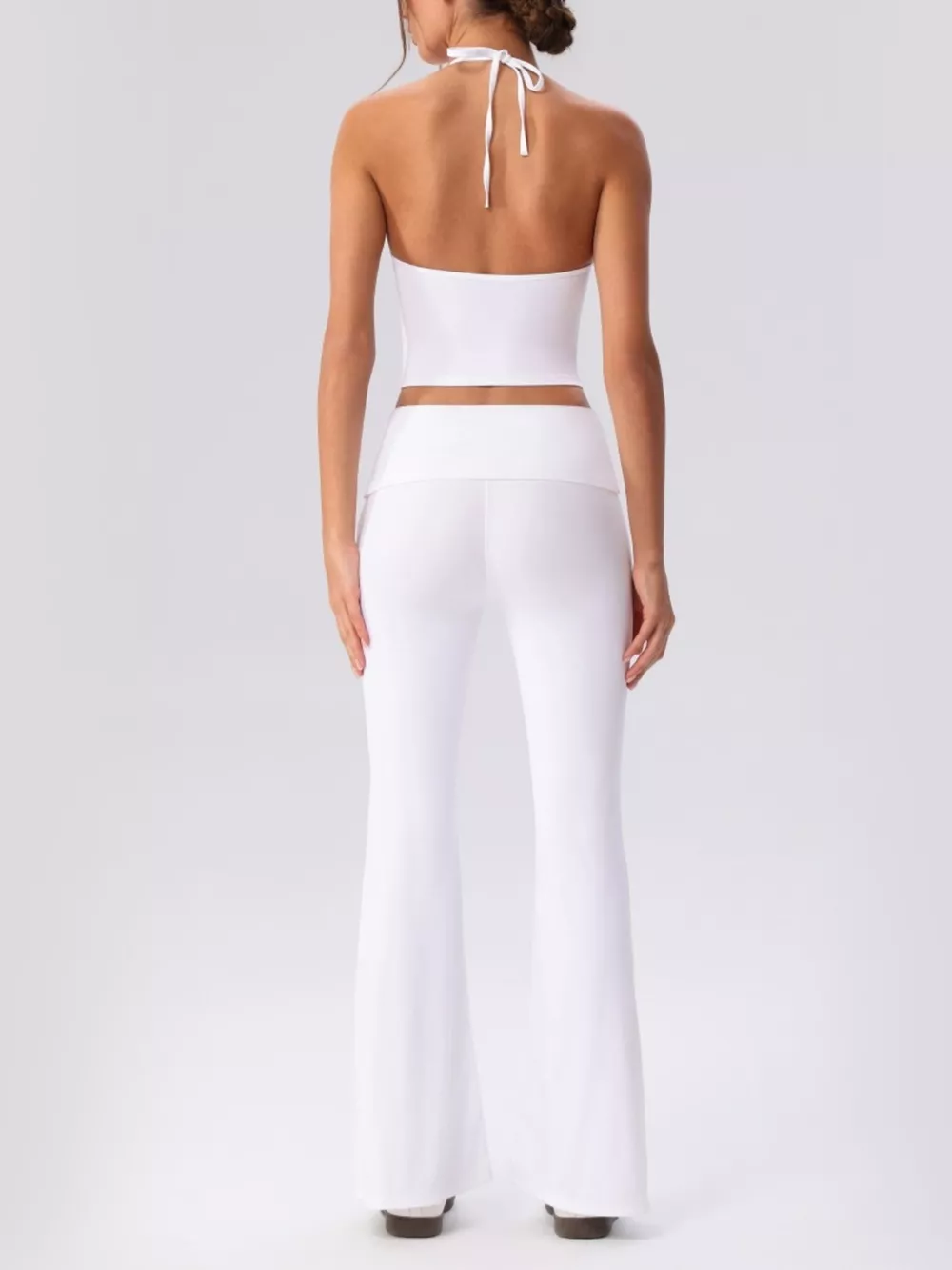 Halter Neck Cami and Flare Leggings Active Set, image 11