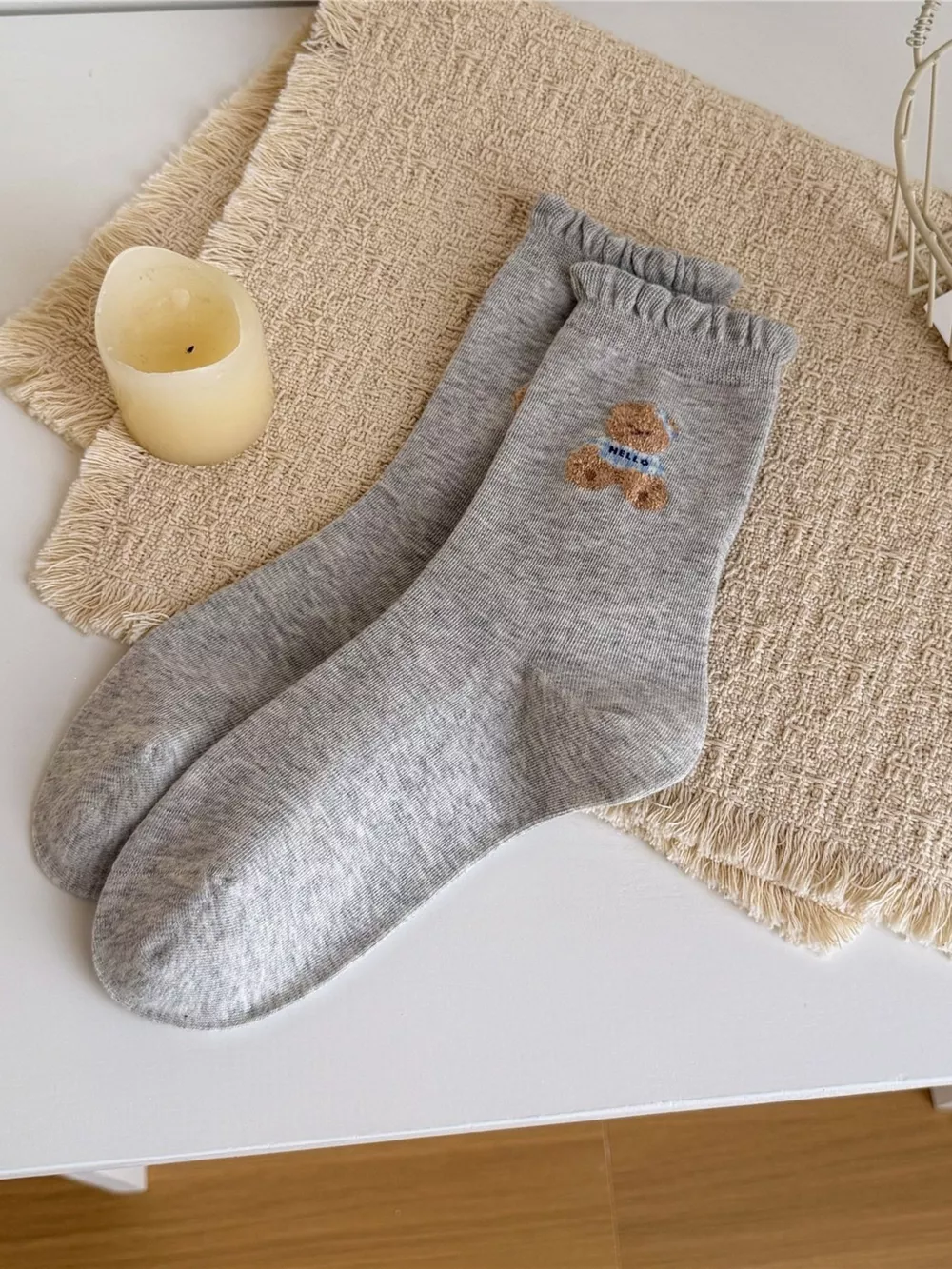 Bear Cotton Crew Socks, image 4