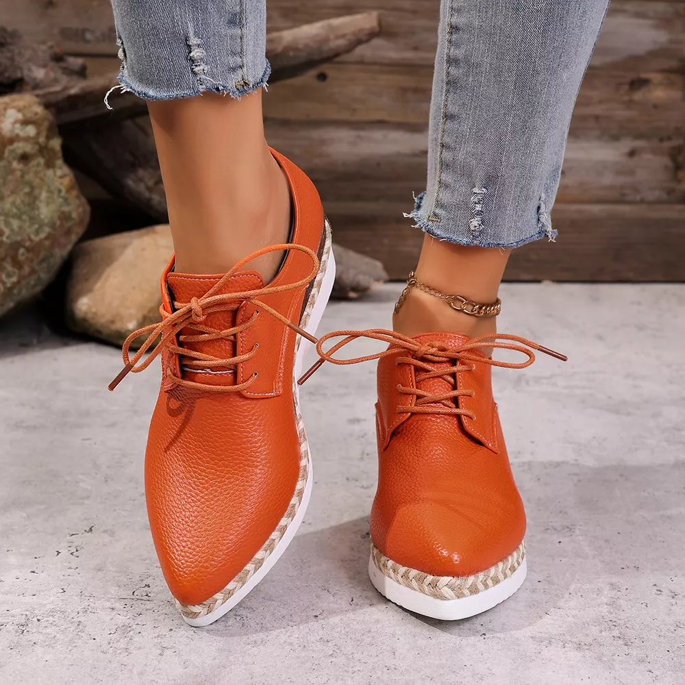 Point Toe Lace Up Sneakers