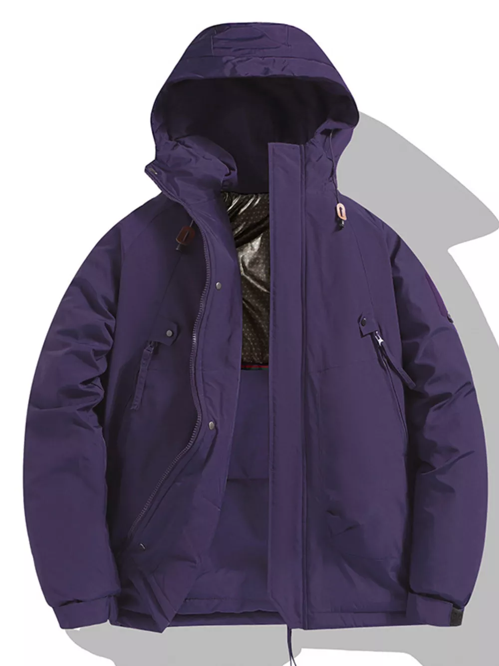 Men's Full Size Hooded Padded Winter Coat Plus Size, image 4
