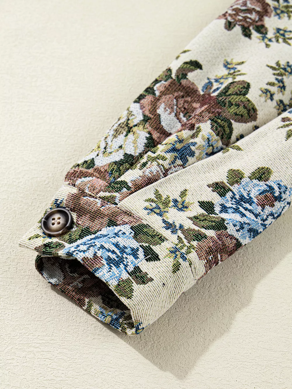 Floral Print Zip Up Contrast Collared Jacket, image 3
