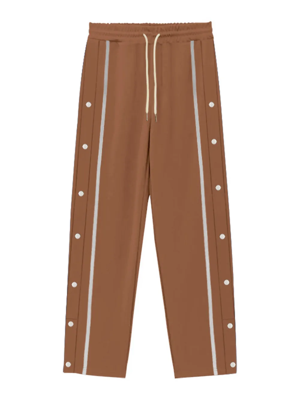 Men's Full Size Snap-Button Pants with Side Stripe Detail Plus Size, image 9